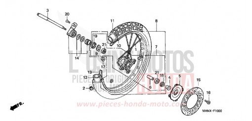 FRONT WHEEL NX650X de 1999